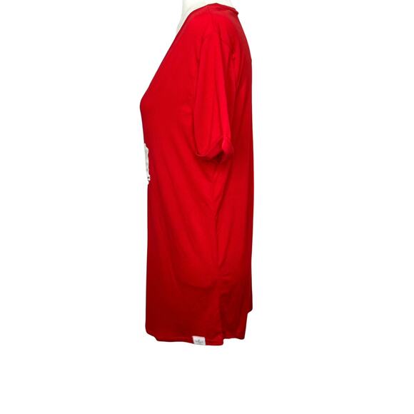 Hallmark Channel Christmas Movie Marathon Red Long T-Shirt Sleepshirt M/L - Picture 2 of 5